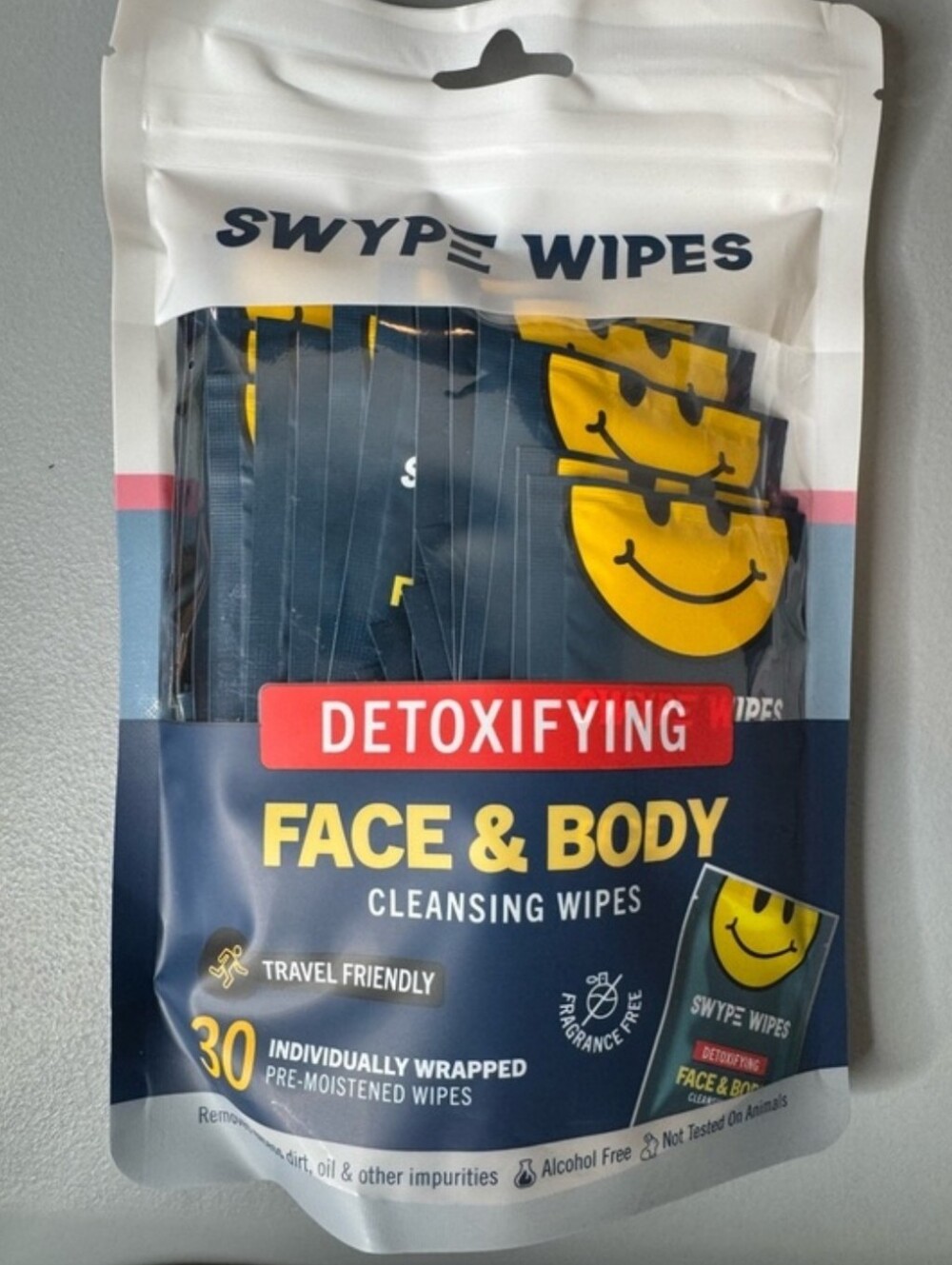 SWYPE WIPES Detoxifying Face & Body Cleansing Wipes - 30 Individually Wrapped